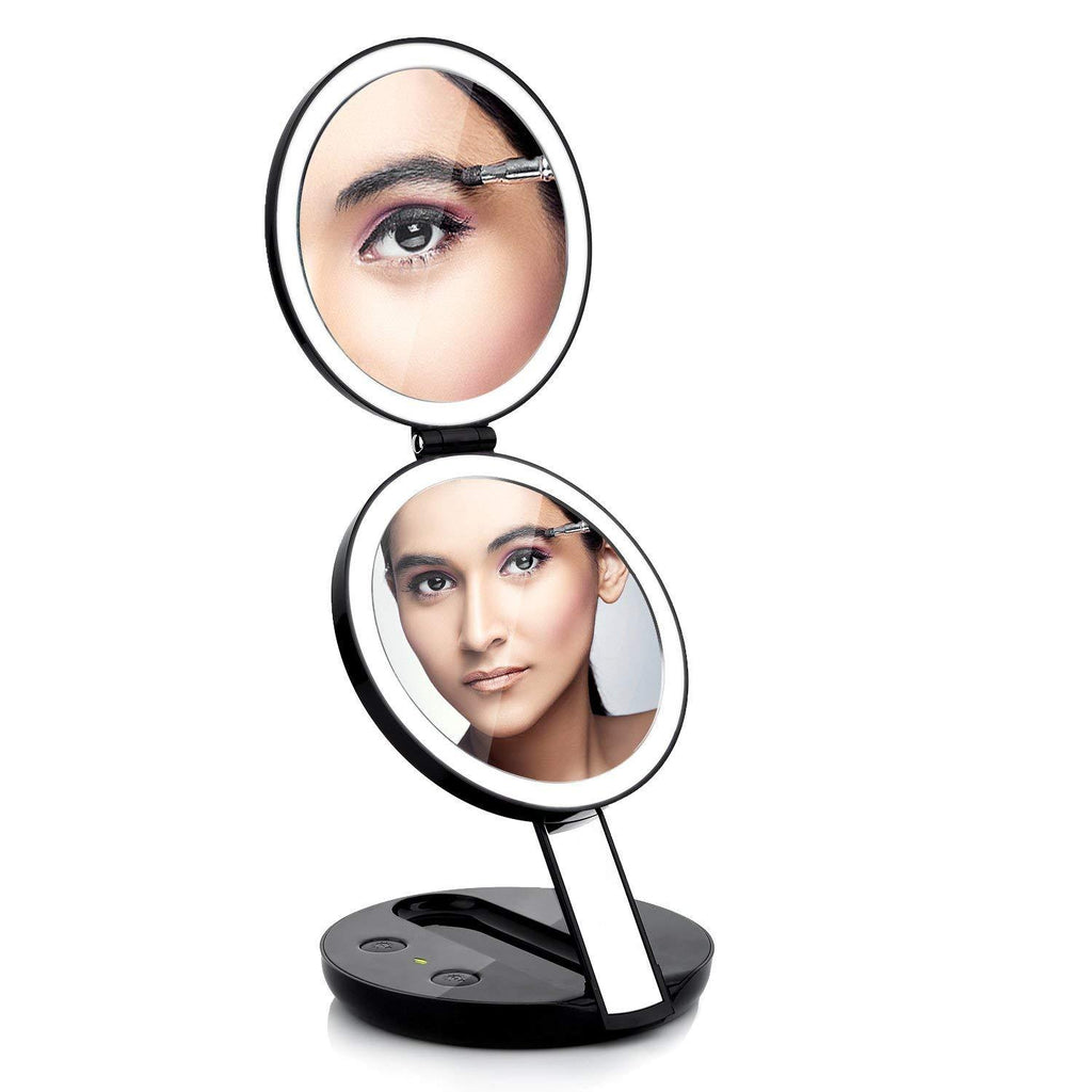 travel magnifying lighted makeup mirror