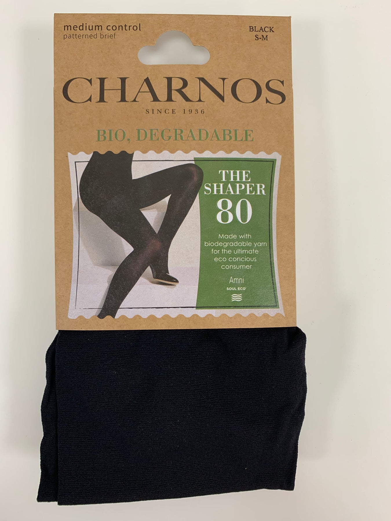 Charnos Biodegradable 120 Denier Black Opaque Tights