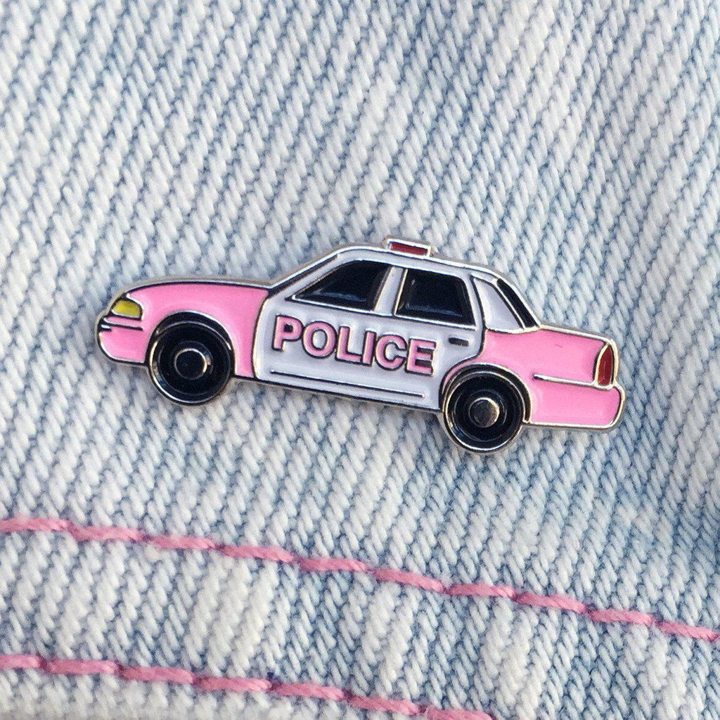 pink police car toy