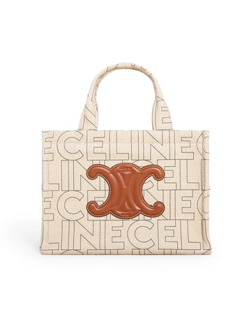 Celine trio clutch bag old logo shoulder Gray Beige leather used from japan