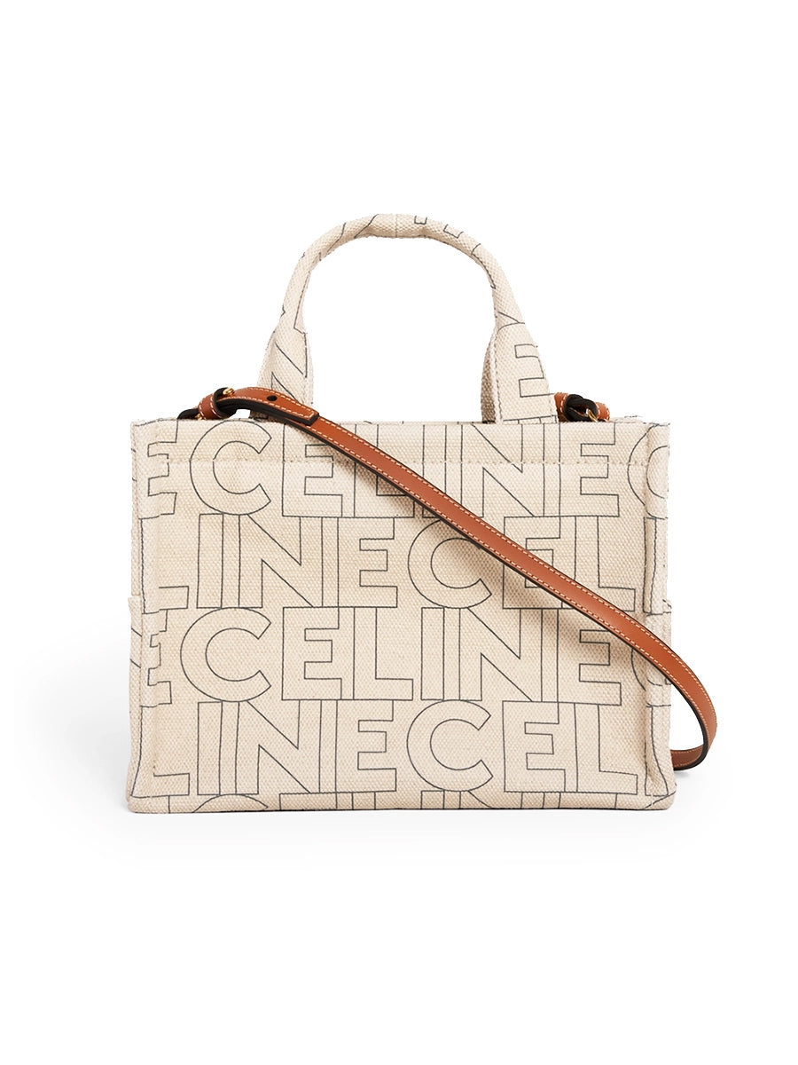 Celine Large Cabas Thais in Textile with Celine All-Over