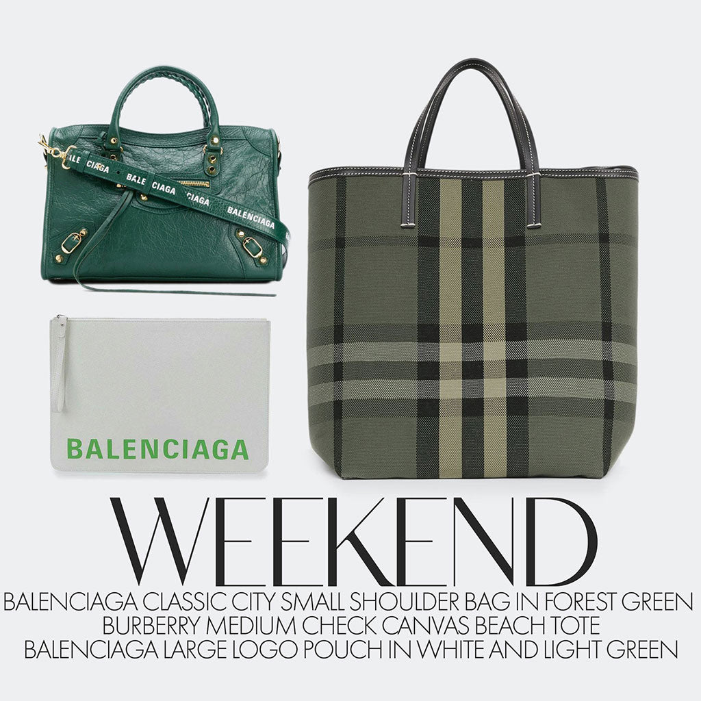 Trend Spotlight: Green. Bags for the weekend