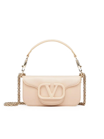 Valentino Garavani Vsling Small Calfskin Handbag With Jewel Handle in  Natural