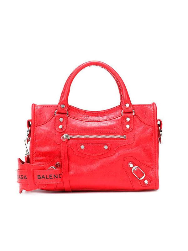 balenciaga classic mini city red