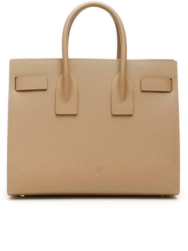 Saint Laurent Classic Sac De Jour Small In Dark Milk Grain De Poudre Embossed Leather Cosettte Cosette