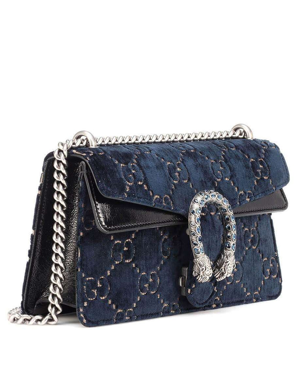 Gucci Blue Velvet Purse | semashow.com