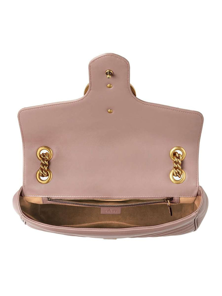 gg marmont matelassé shoulder bag dusty pink