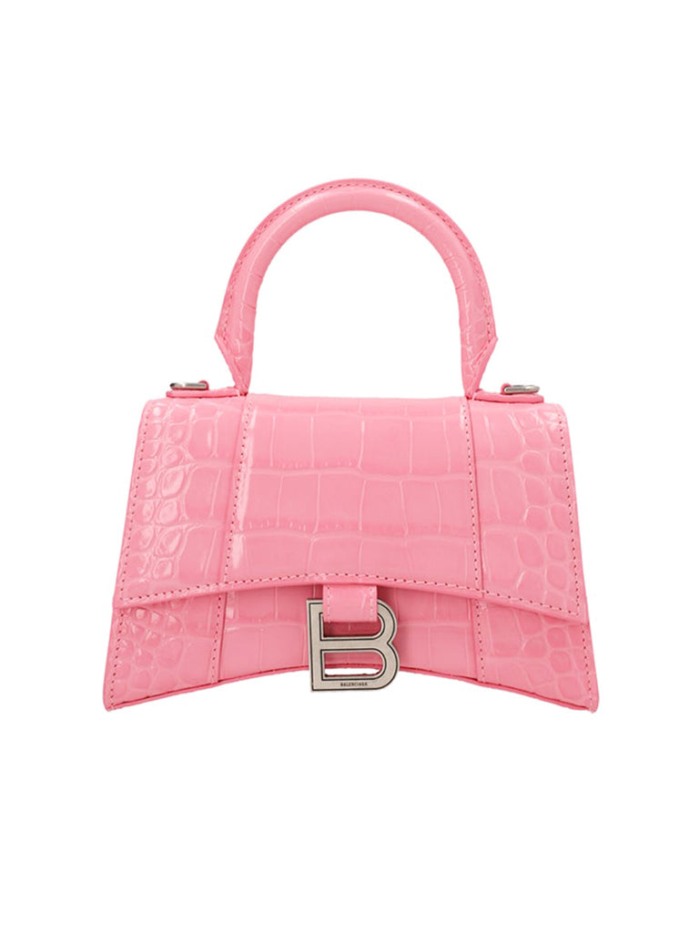 Balenciaga Hourglass XS crocodileeffect top handle bag  Harvey Nichols