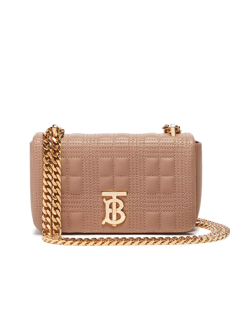 Burberry Mini Quilted Lambskin Lola Bag in Camel | Cosette