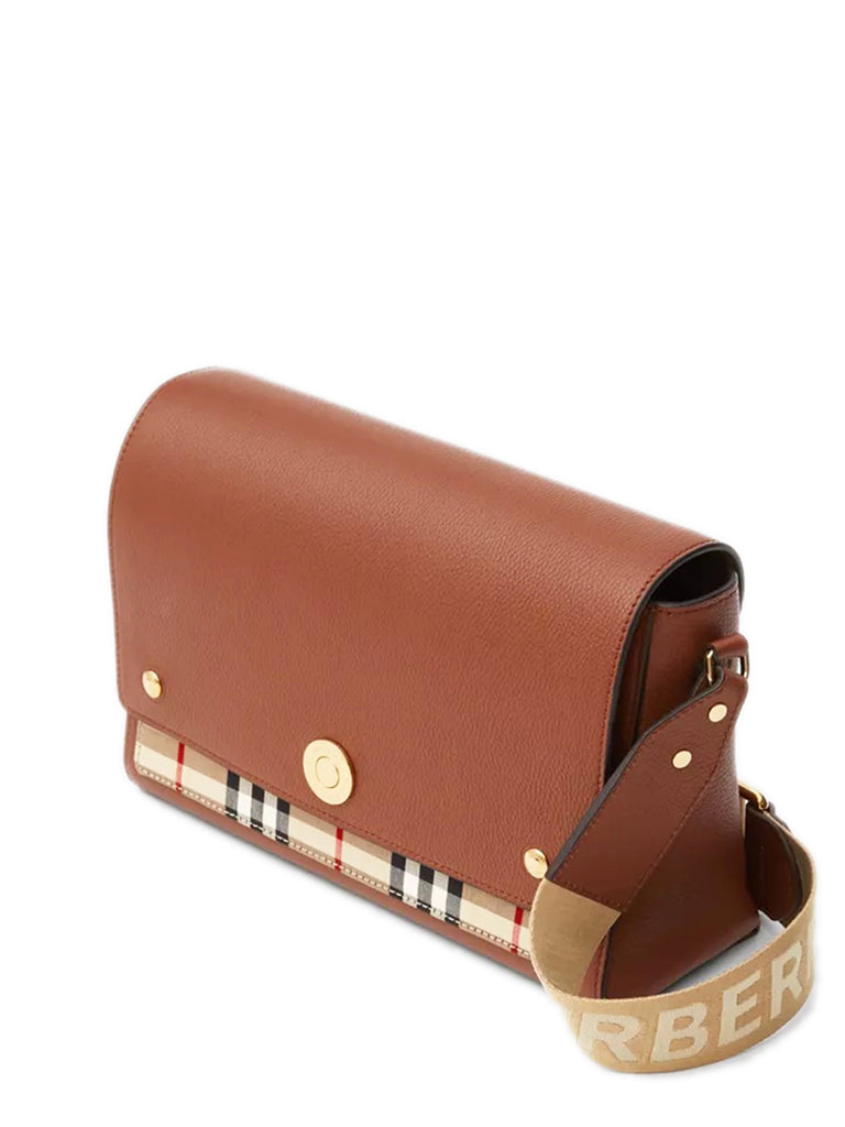 Burberry Leather and Vintage Check Note Crossbody Bag – COSETTE