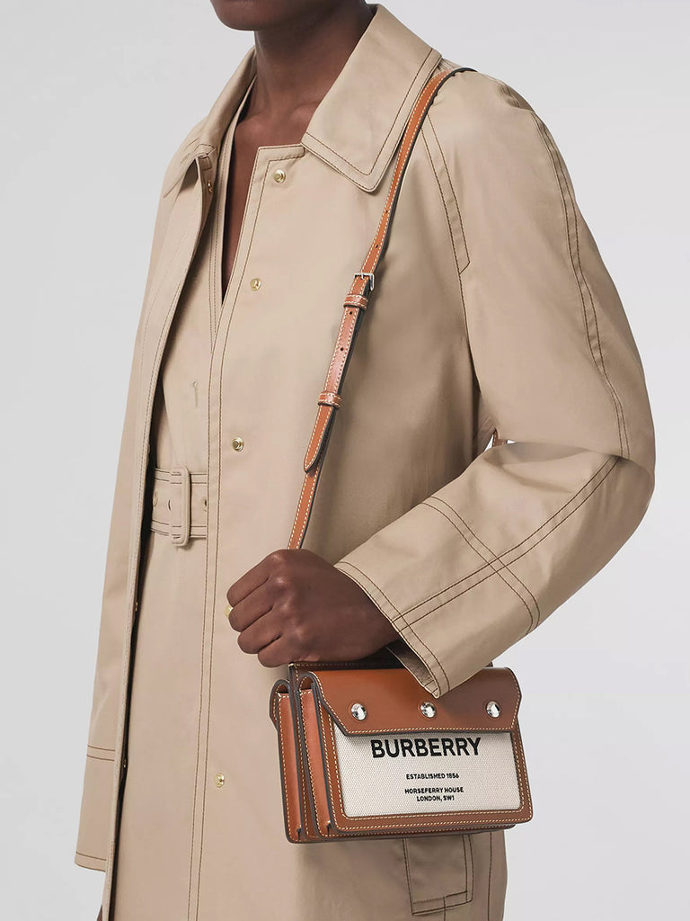 burberry mini horseferry print title bag