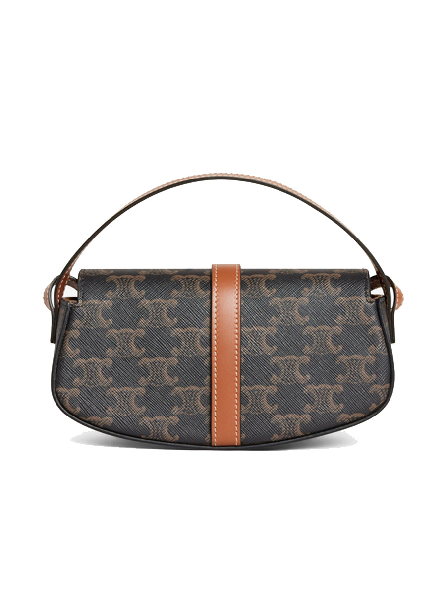 CLUTCH ON STRAP TABOU IN SMOOTH CALFSKIN - ICE BLUE