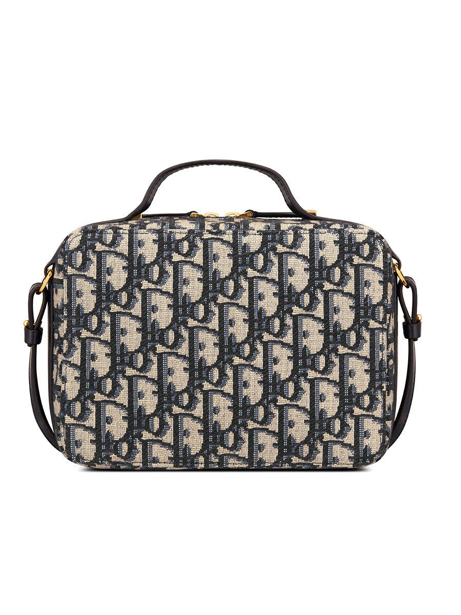 Christian Dior Mini Saddle Bag with Strap 1ADPO049YKK_H00N , Black, One Size