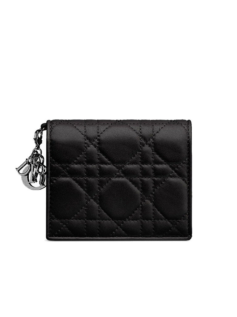 Mini Lady Dior Wallet in Black Cannage Lambskin