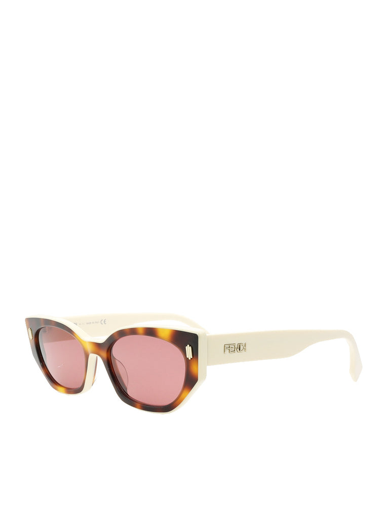 fendi yellow & pink cat eye sunglasses