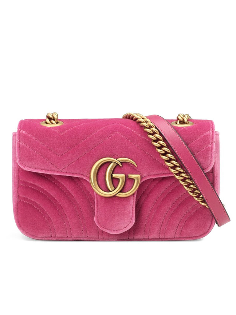 pink gucci velvet bag