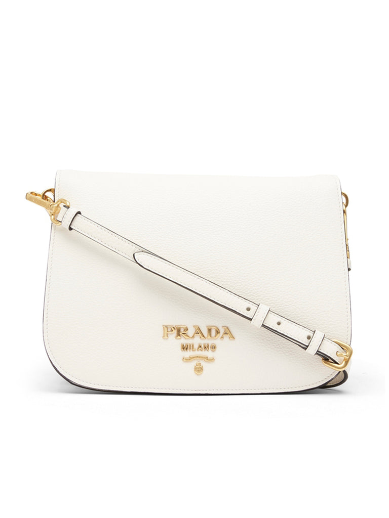 Prada Vintage - 2016 Vitello Phenix Crossbody Bag - White Ivory - Leather  Handbag - Luxury High Quality - Avvenice