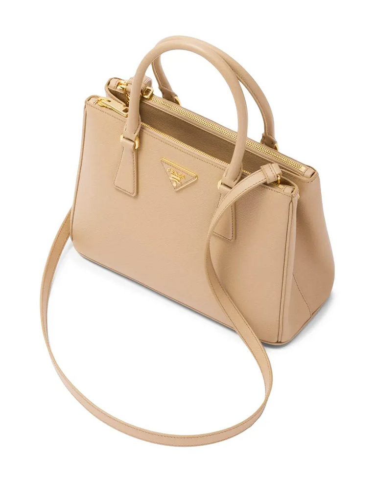 Galleria Saffiano Leather Small Bag in Cameo Beige – COSETTE