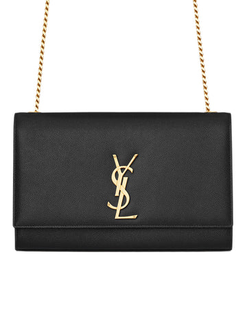 Saint Laurent Uptown Pouch Grain de Poudre Embossed Dark Beige in Leather  with Gold-tone - US