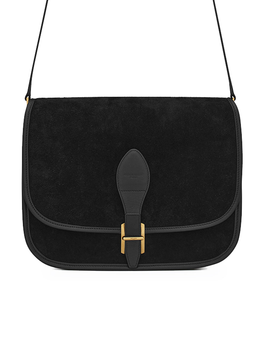 Francoise Medium Satchel Shoulder Bag in White Saint Laurent