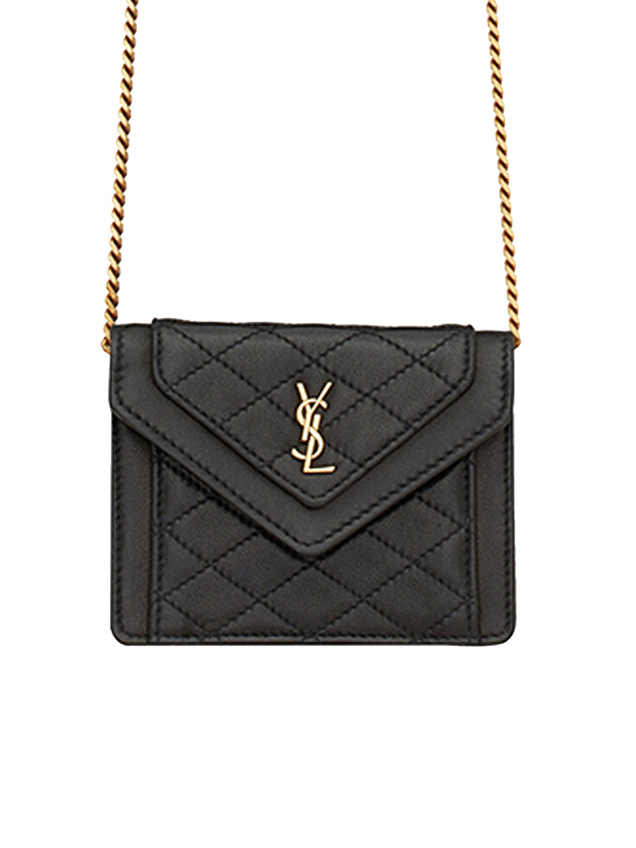 Saint Laurent - Women's 'Gaby' Shoulder Bag - Black - Leather