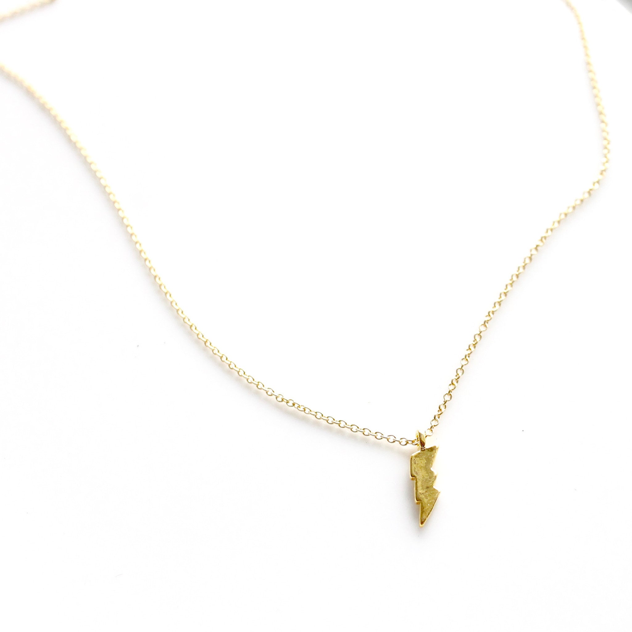 Petite Lightning Bolt Charm Necklace