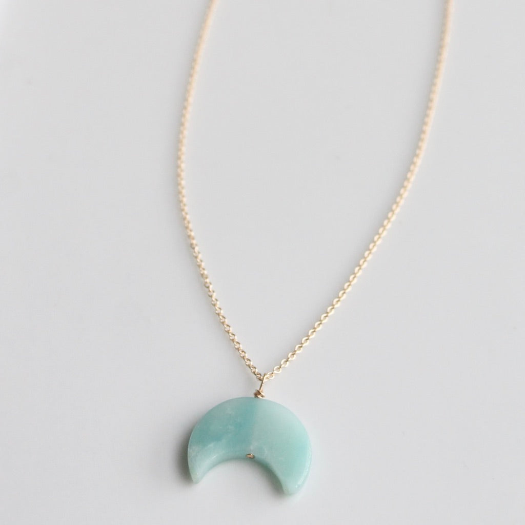 Amazonite Crescent Necklace