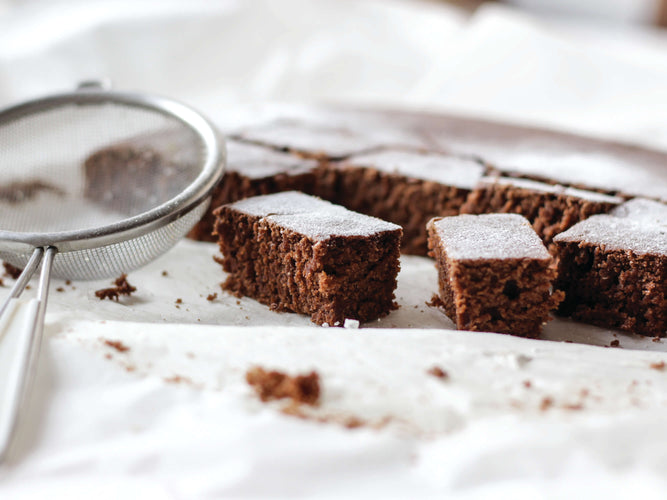 Keto brownies with sifter