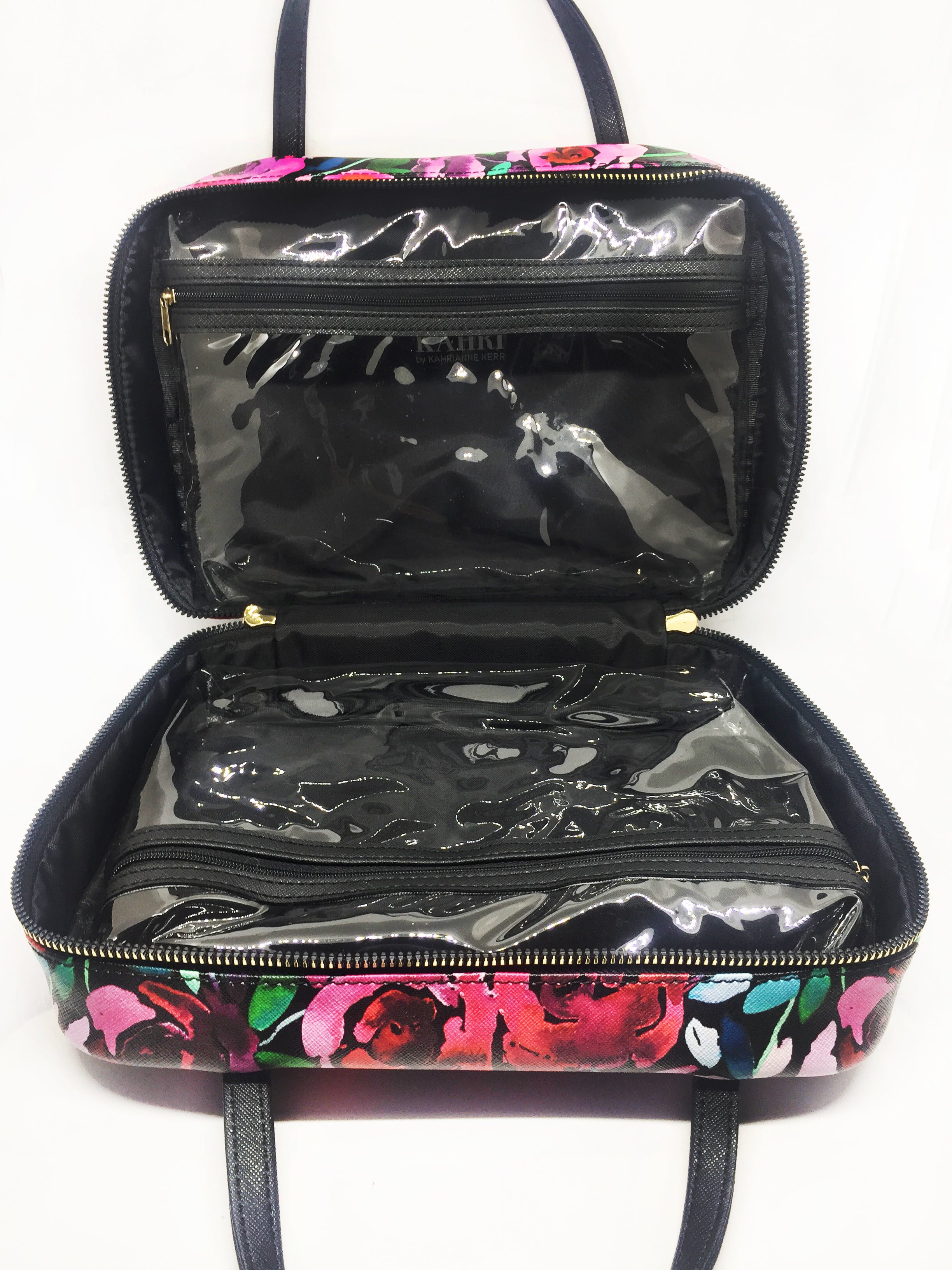 Black Floral Travel Case