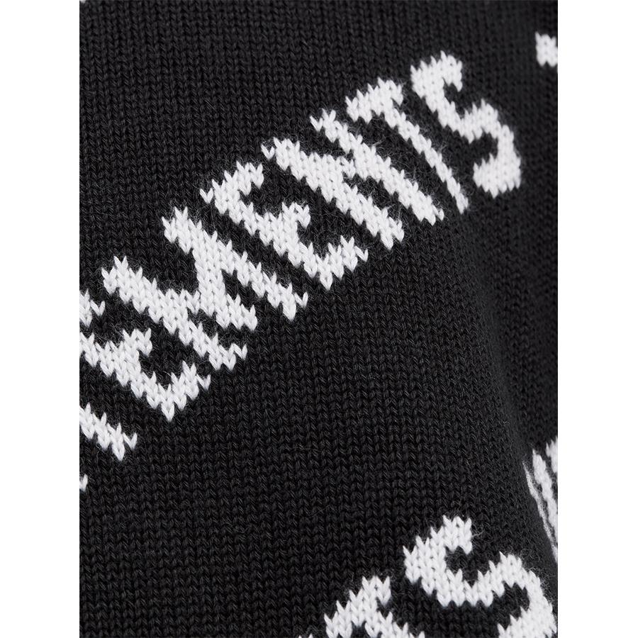 Vetements All Over Logo Print Knit Sweatshirt Rare Fashion