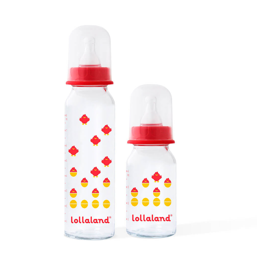 Lollaland Glass Baby Bottles Durable Safe Anti Colic Cute