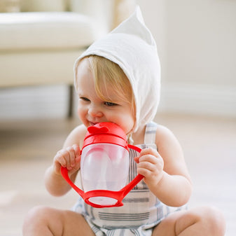 Vintage Sippy Cup Baby Toddler Two Handle Boy Girl Yellow Lid 3.25