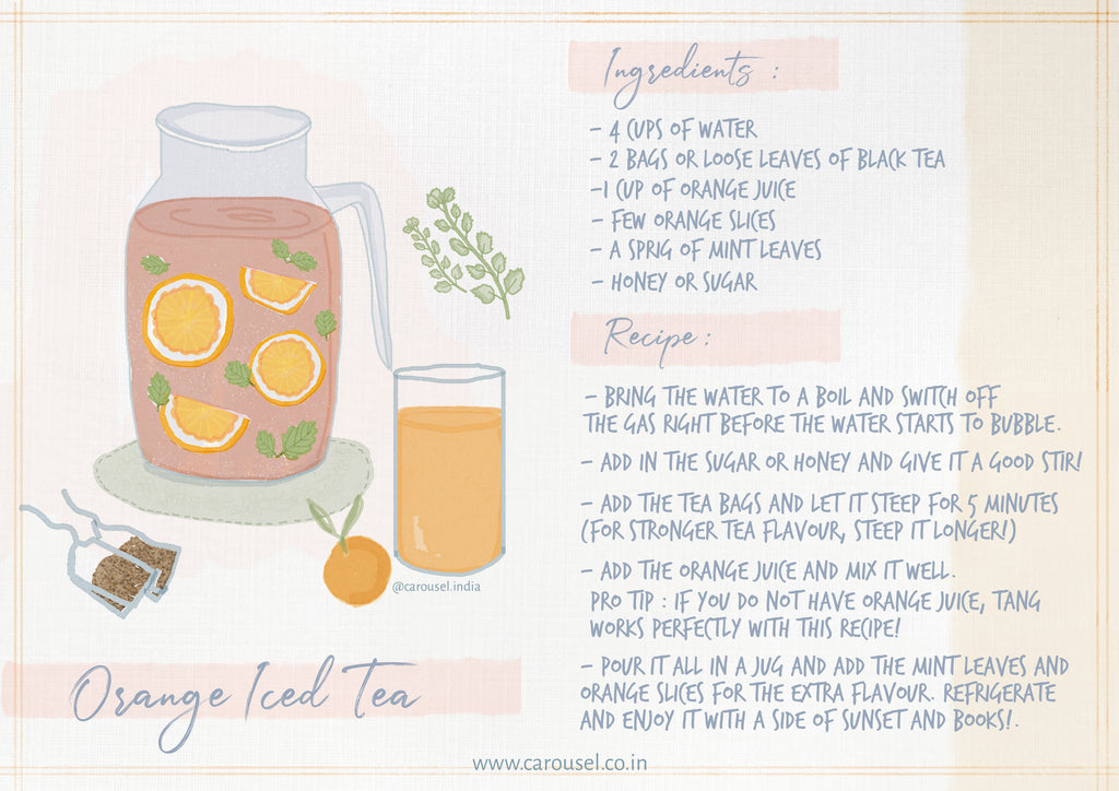 Orange Iced Tea Recipe with Illustration