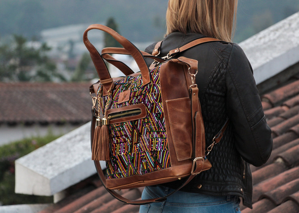 convertible bag Mayalla Amelia light brown leather