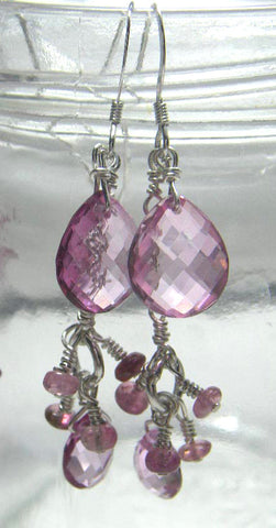 Mystic Topaz, Silver Earrings