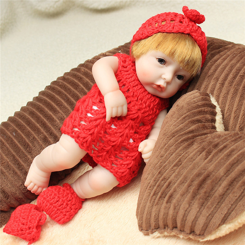  25CM Handmade Real Looking Newborn Baby Vinyl Silicone Realistic Reborn Doll Girl Toys