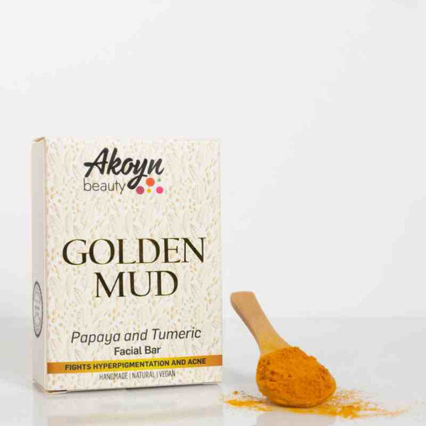 Akoyn Beauty Golden Mud bar soap.