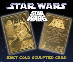 Star Wars - Limited Edition 23kt Gold Card - Original Movie Poster