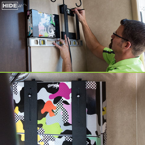 HIDEit Mounts gaming mounts make it easy to store gear in your RV