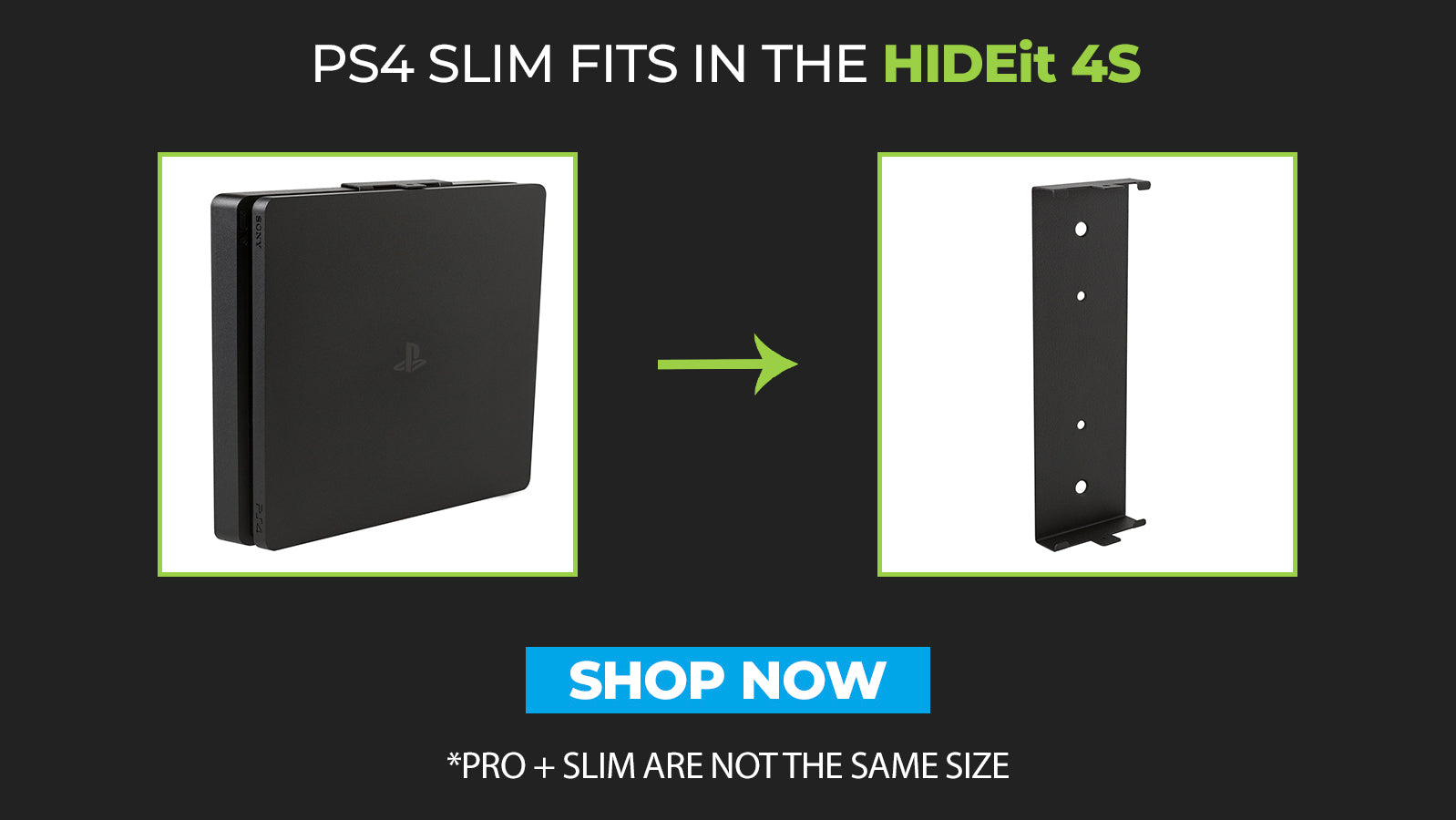 PS4 Slim Wall Mount | HIDEit Mount for PlayStation Slim Game Console – Mounts