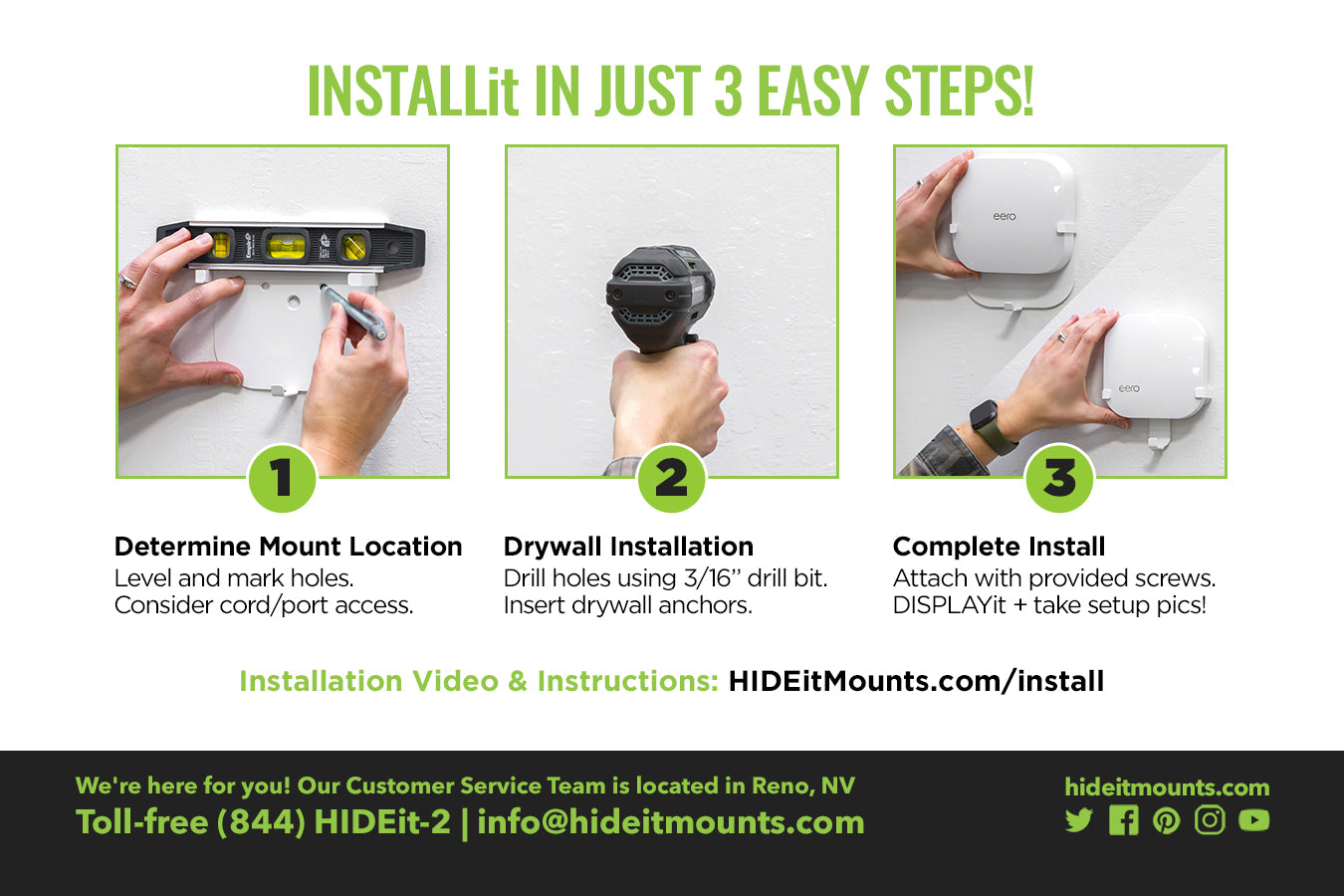 HIDEit EPro 6 Wall Mount Install Instructions