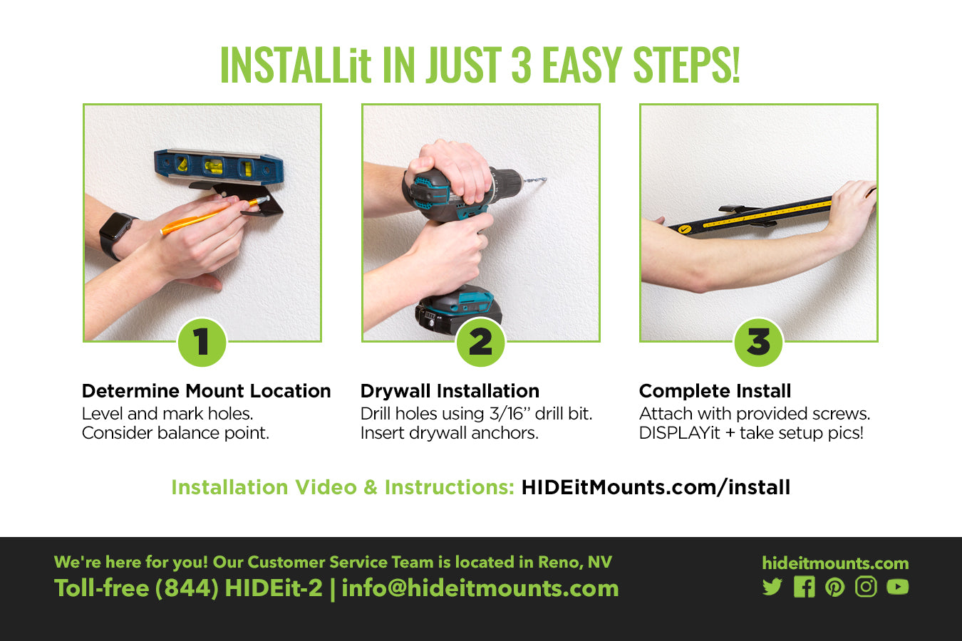 HIDEit HHockey Wall Mount Install Instructions