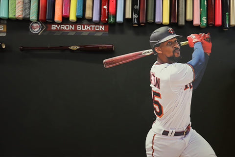 Old Hickory showroom displaying baseball bats in HIDEit Mounts.