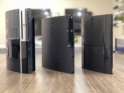 PS4 family of consoles standing