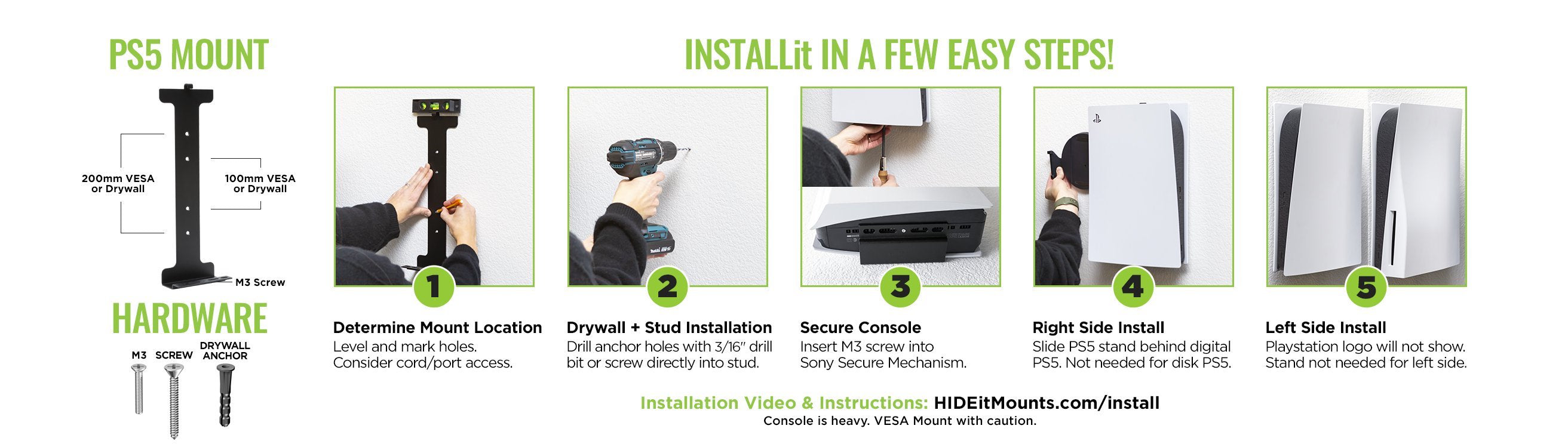 How to Install the HIDEit PS5 Wall Mount – HIDEit Mounts