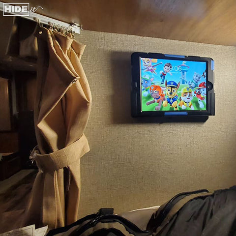 Store your tablet in your RV using HIDEit Mounts Uni-T for tablets.