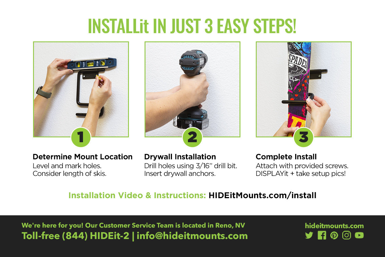 HIDEit VSki Wall Mount Install Instructions