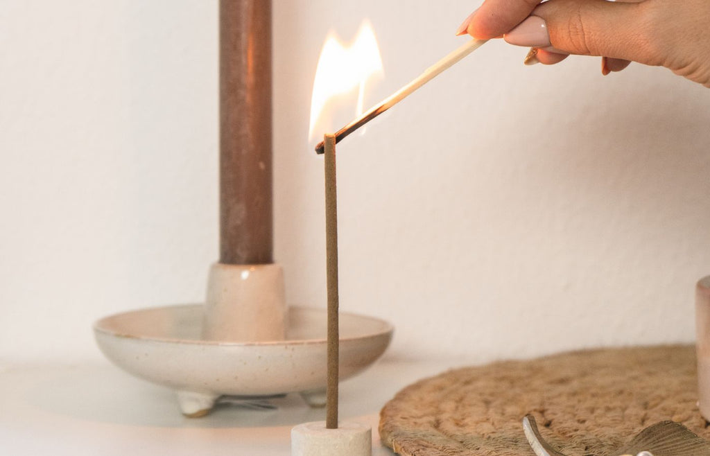 Lighting Incense with Match