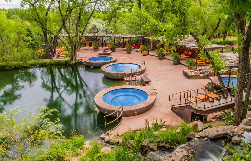 Aerial view of Hot Springs at Ojo Santa Fe