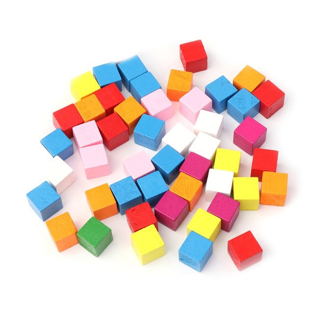 coloured wooden blocks